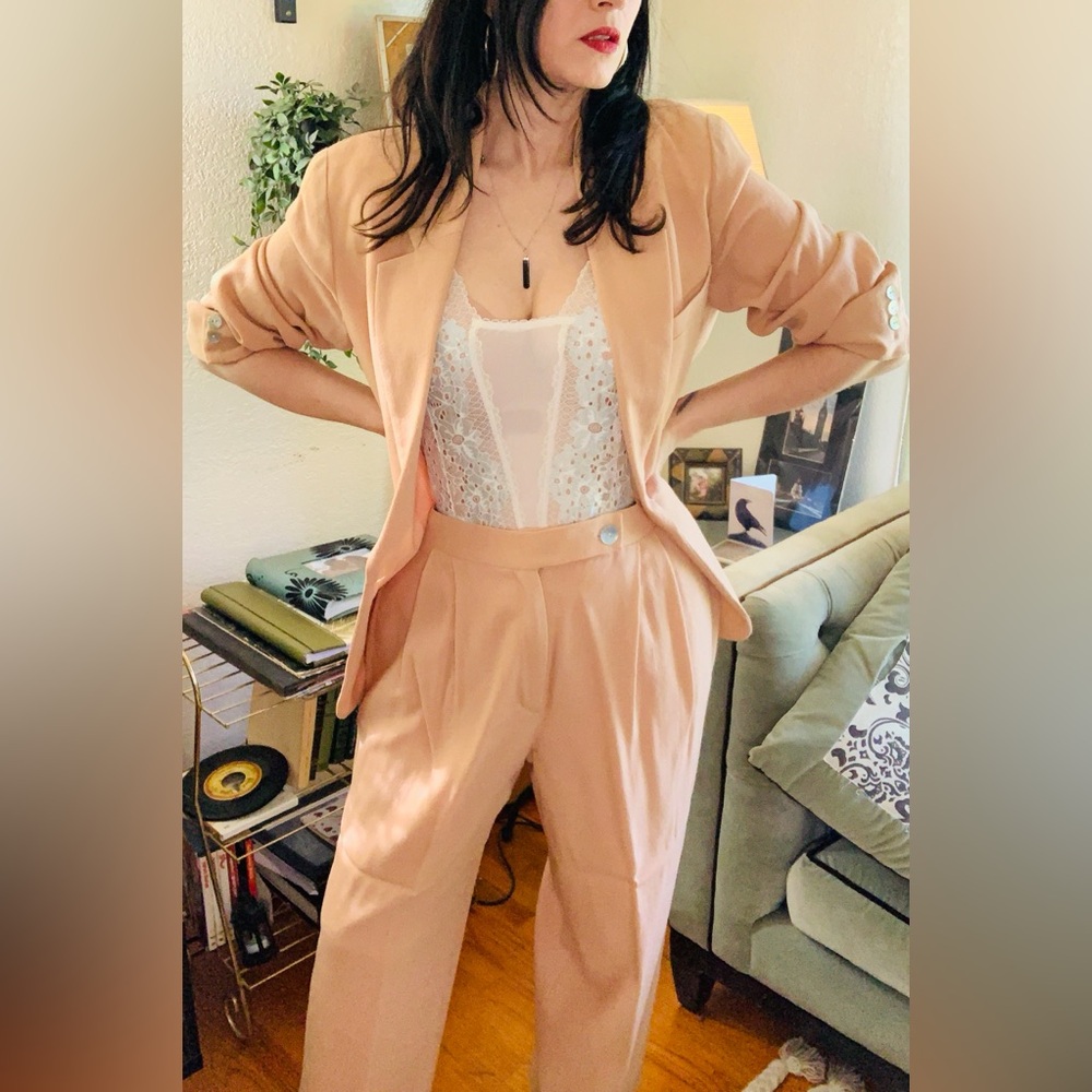 Vintage Neiman Marcus Peach Pantsuit